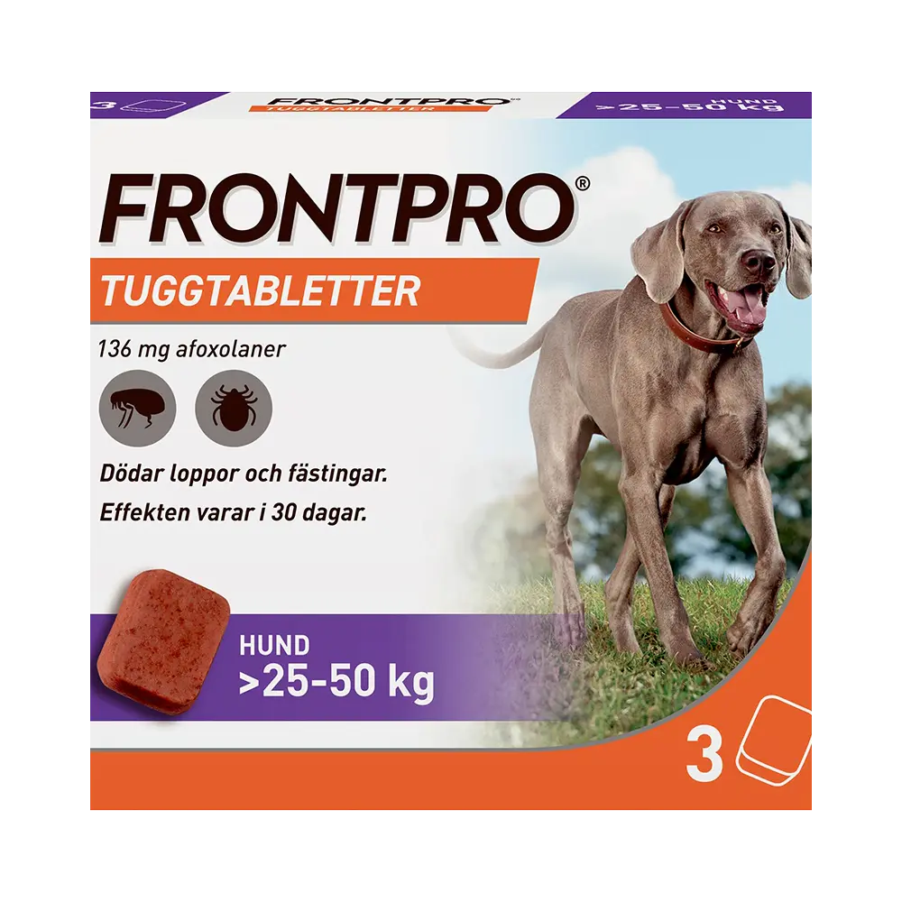 Frontpro för hund >25-50 kg 136 mg tuggtabletter 3 st
