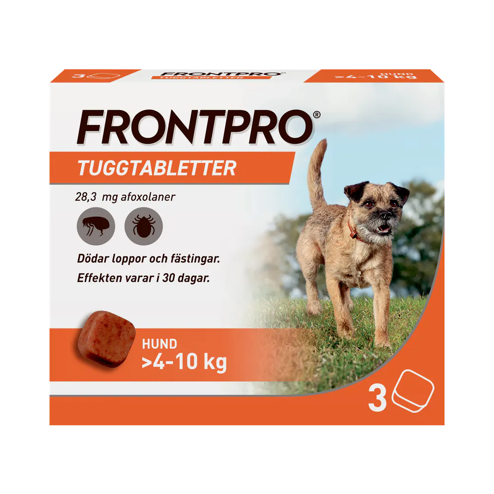Frontpro för hund >4-10 kg 28,3 mg tuggtabletter 3 st