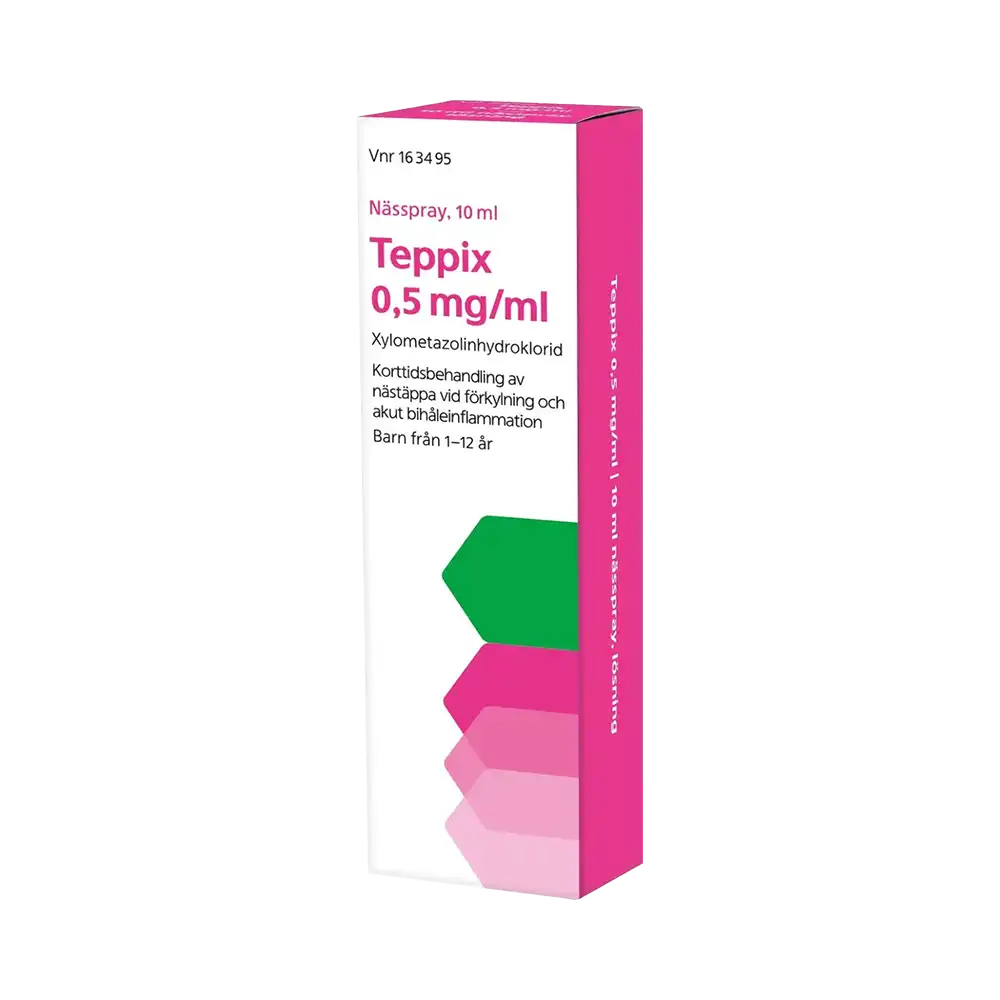 Teppix 0,5 mg-ml xylometazolinhydroklorid Nässpray 10 ml