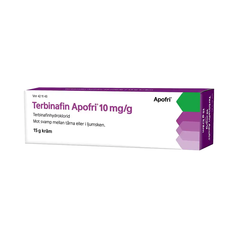 Terbinafin Apofri 10 mg/g Terbinafinhydroklorid 15 g kräm