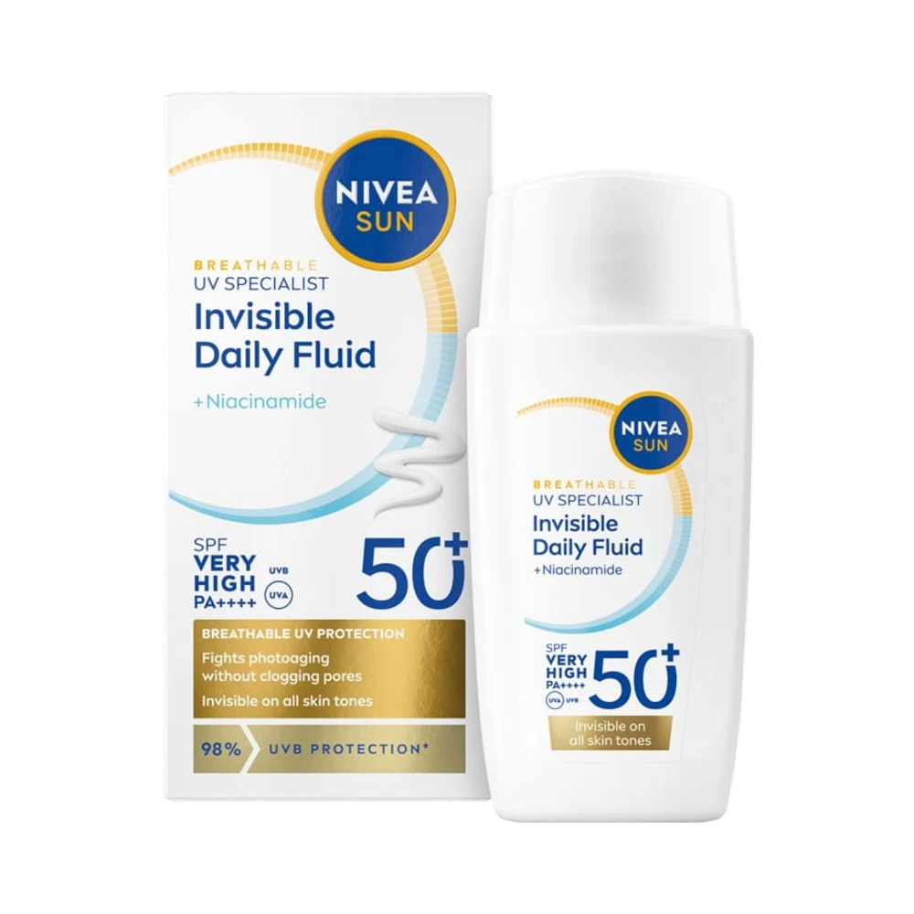 NIVEA SUN ansikte UV Face Invisible Daily Fluid SPF 50+ solkräm 40 ml