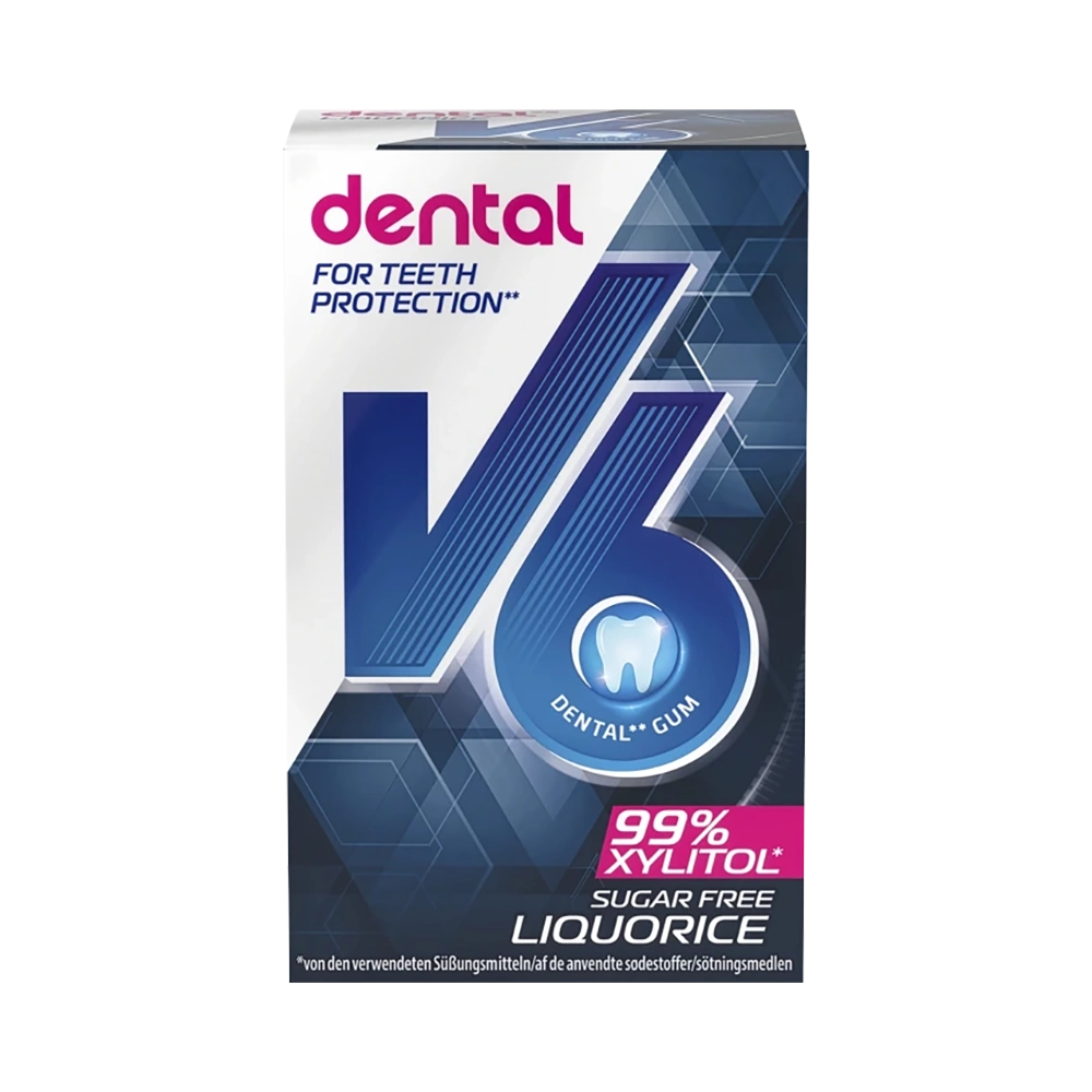 V6 Dental Liquorice suger free 70 g