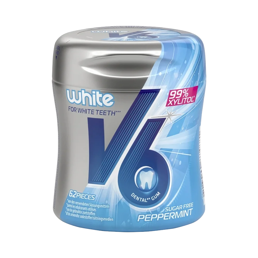V6 White Peppermint suger free 62 pieces