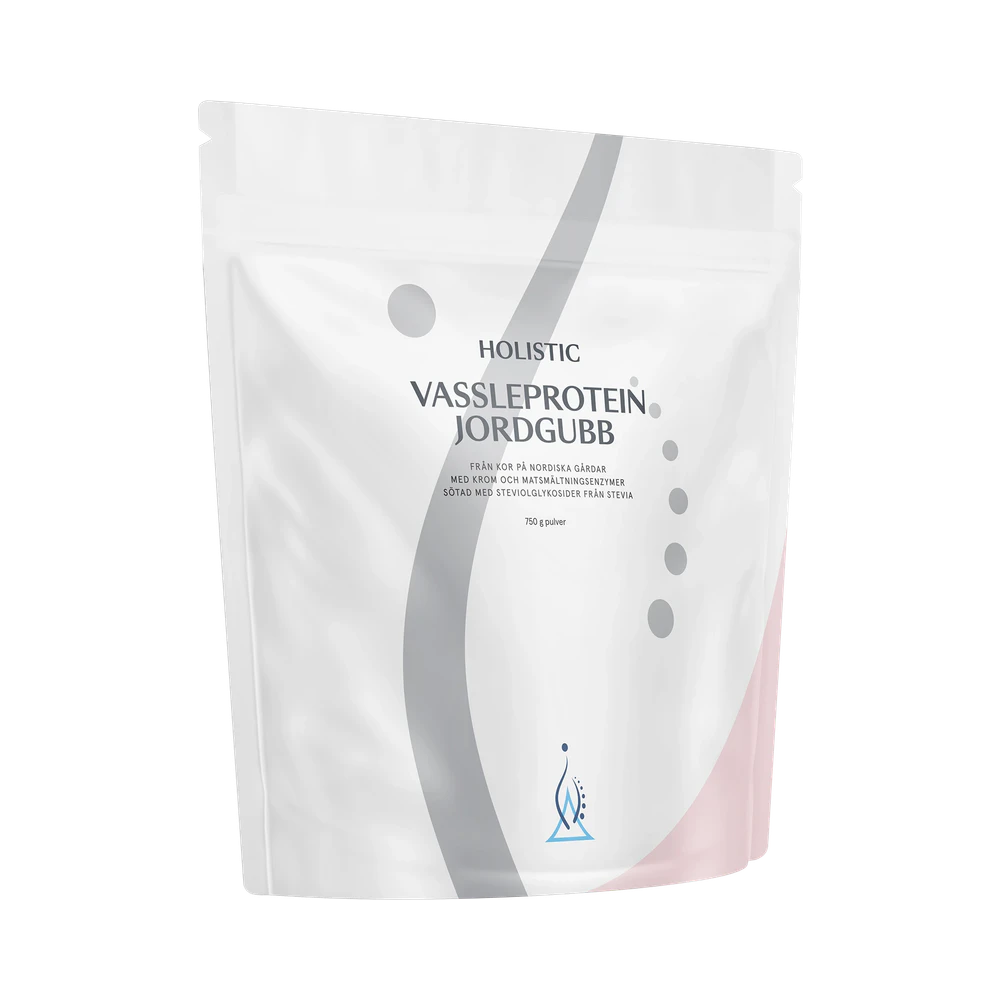 Holistic Vassleprotein Jordgubb proteinpulver 750 g