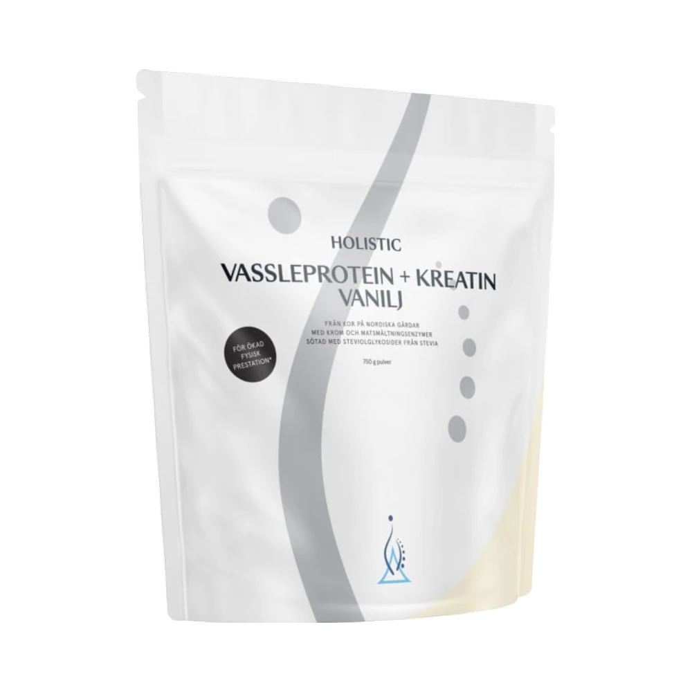 Holistic Vassleprotein + Kreatin vanilj pulver 750 g