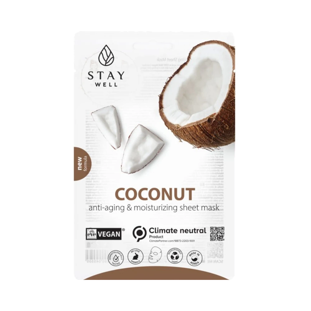 Stay Well Vegan Coconut sheet mask 20 g