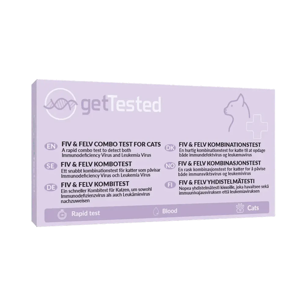 Get Tested Viruskombo FIV & FeLV För Katt Snabbtest/självtest test 1 st