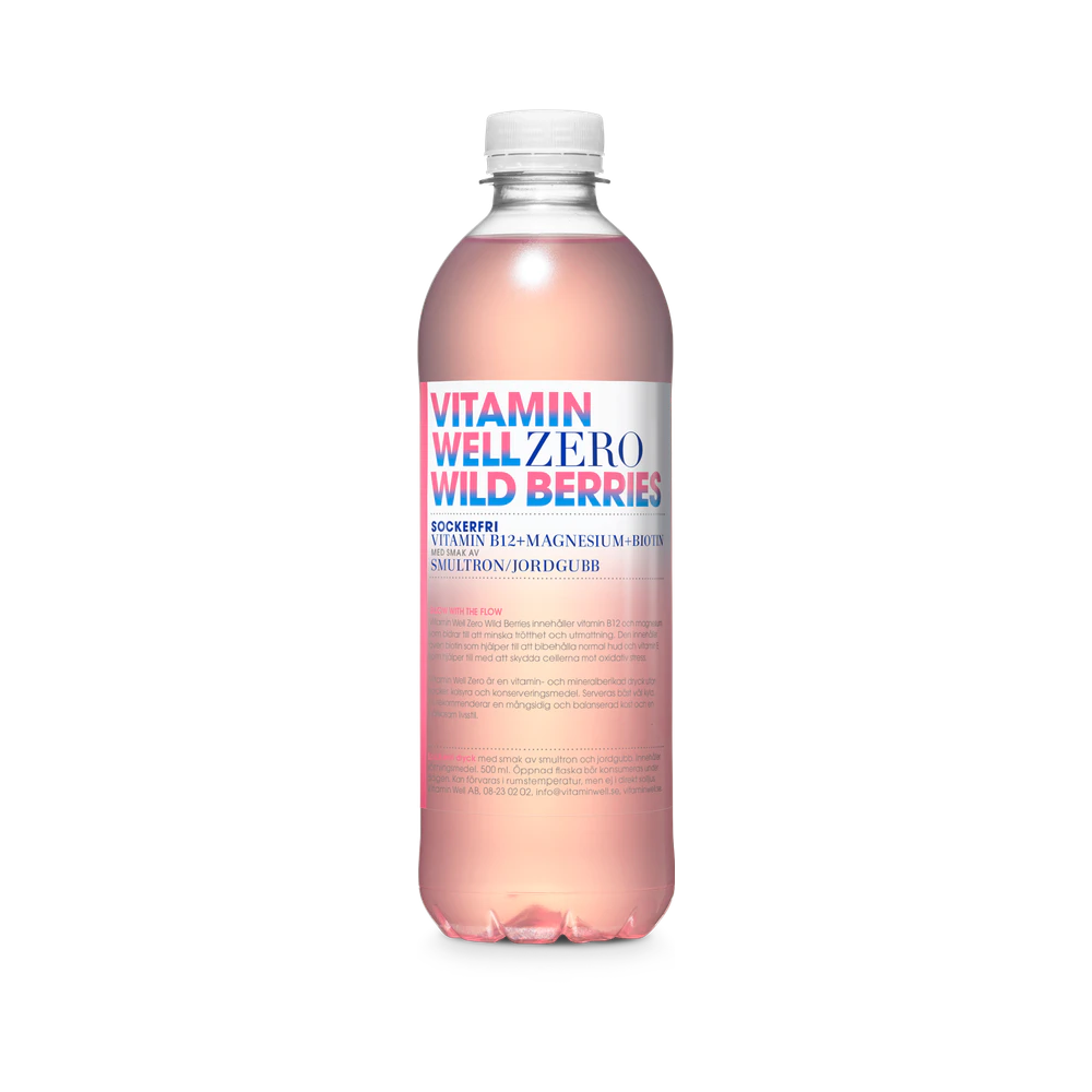 Vitamin Well Zero Wild Berries dryck 500 ml