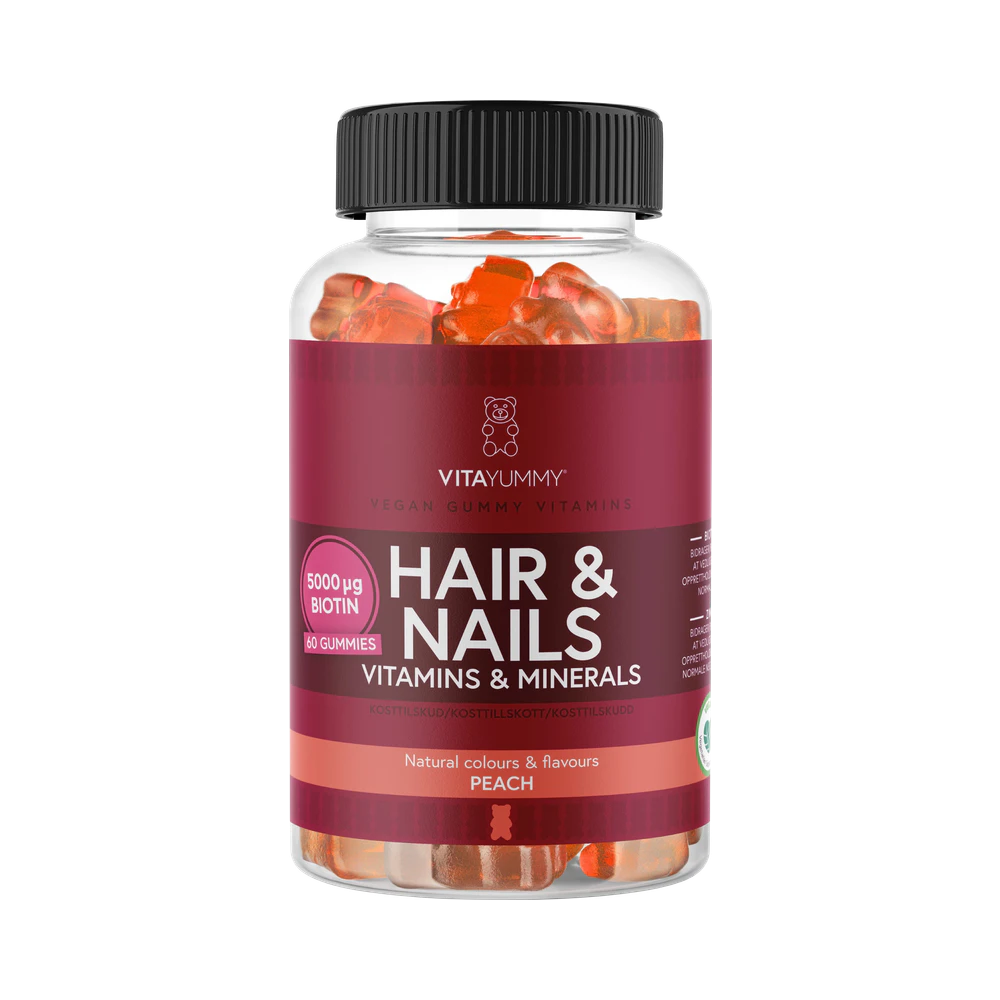 VitaYummy Hair & Nails Peach gummies 60 st