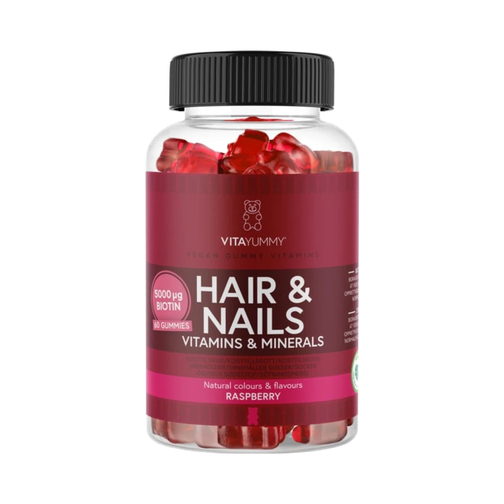 VitaYummy Hair & Nails Raspberry gummies 60 st