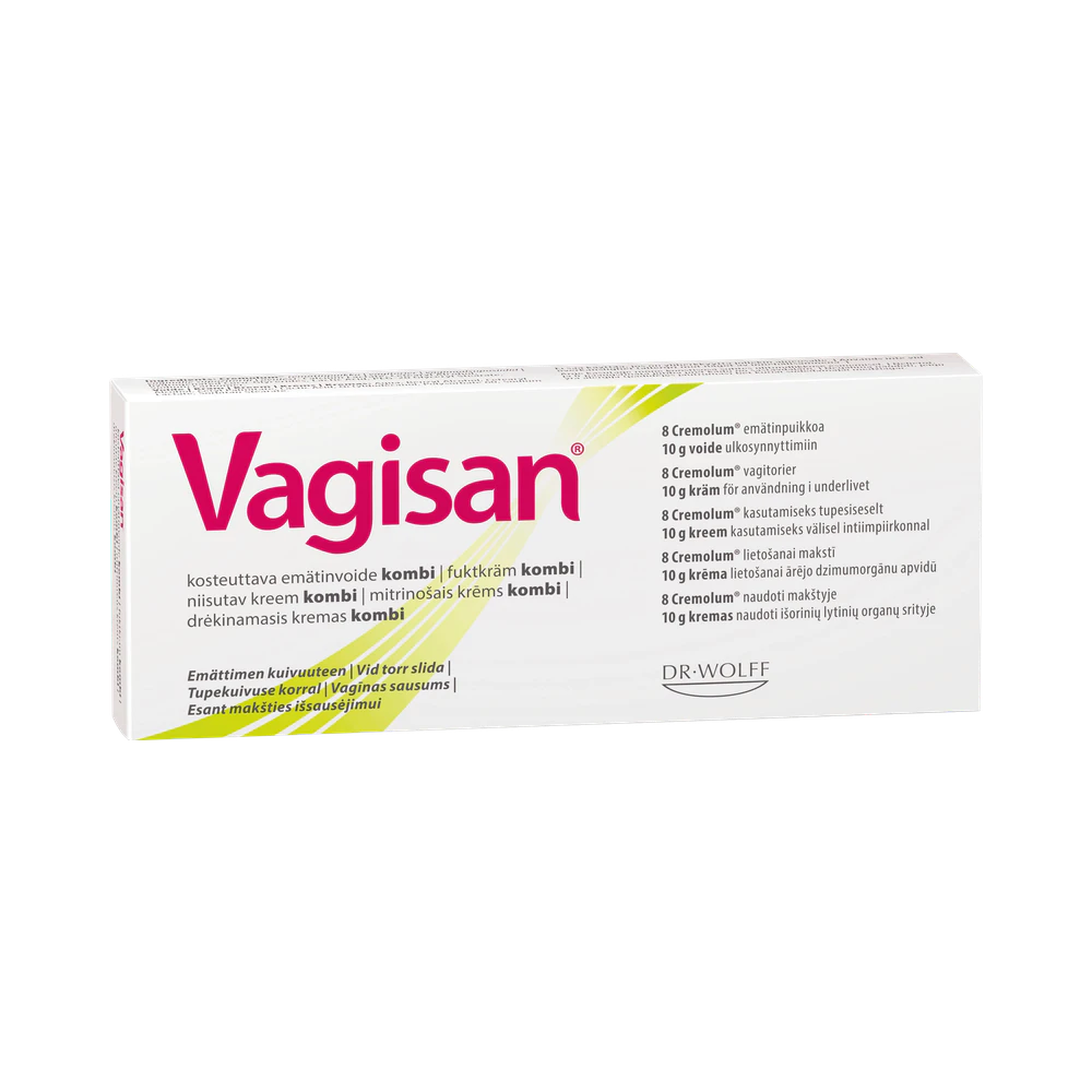 Vagisan Fuktkräm Kombi 8 Cremolum vagitorier + kräm 10 g