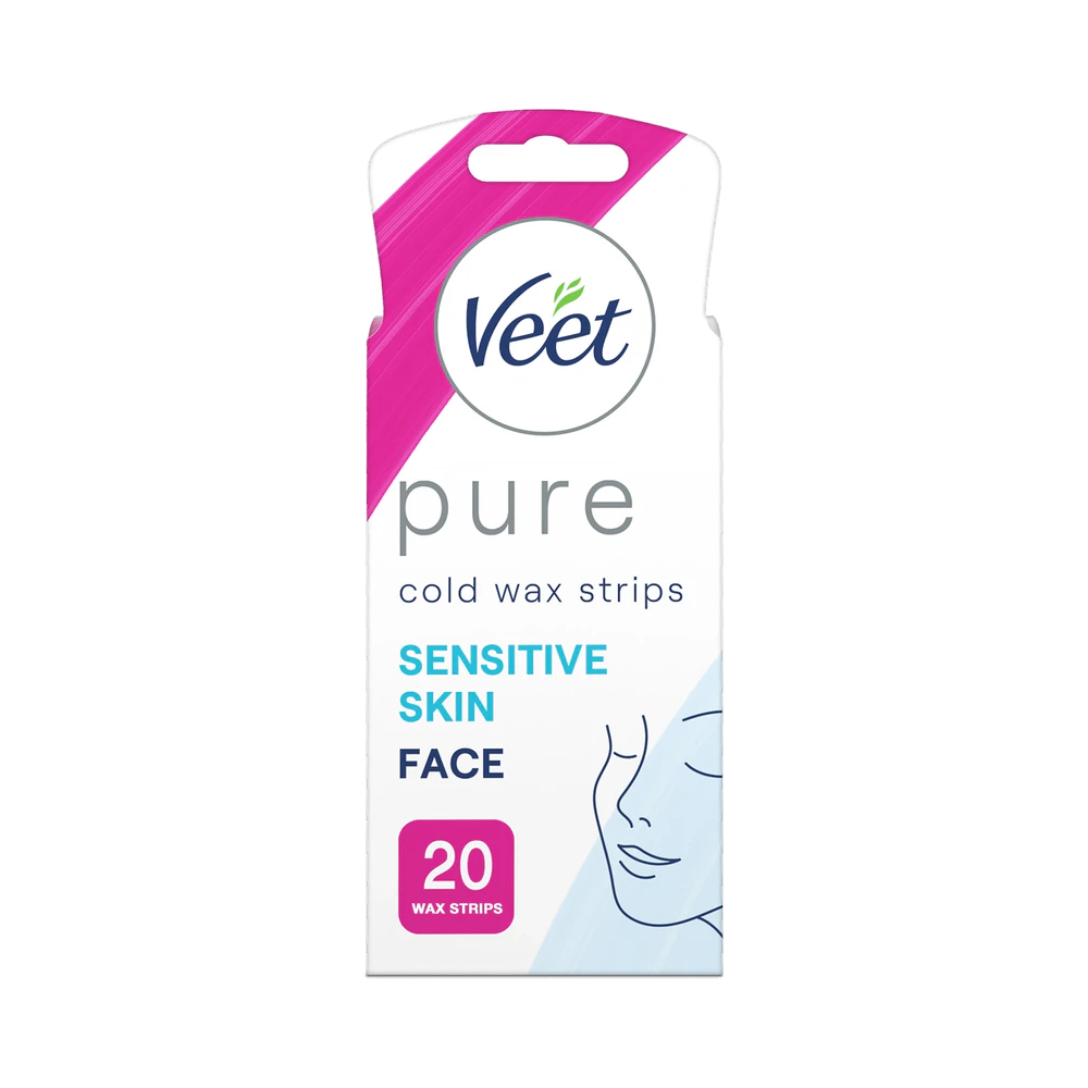 Veet Pure Wax Face Sensitive Skin strips 20 st