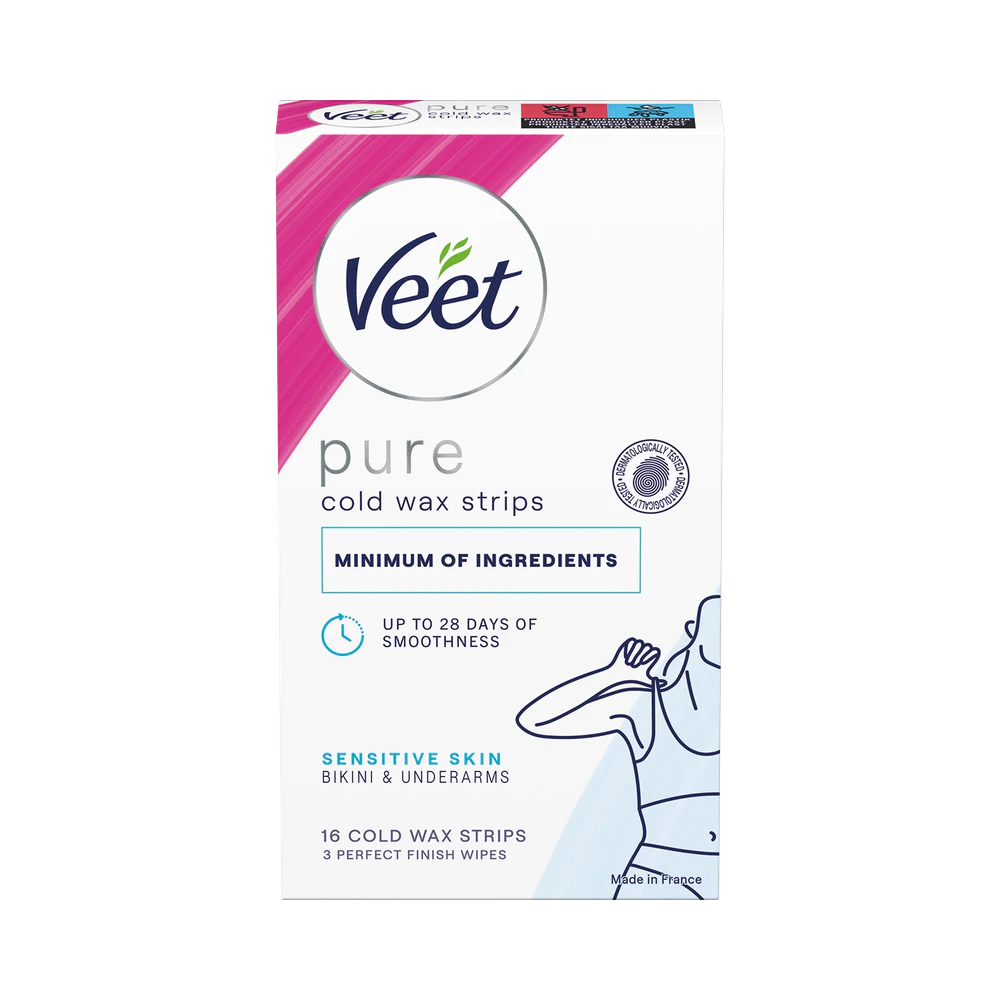 Veet Pure Cold Wax Sensitive Skin Bikini & Underarm strips 16 st