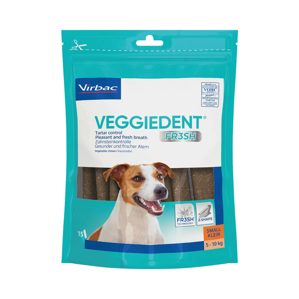 Virbac VeggieDent FR3SH Small S 5–10 kg tuggpinnar 15 st