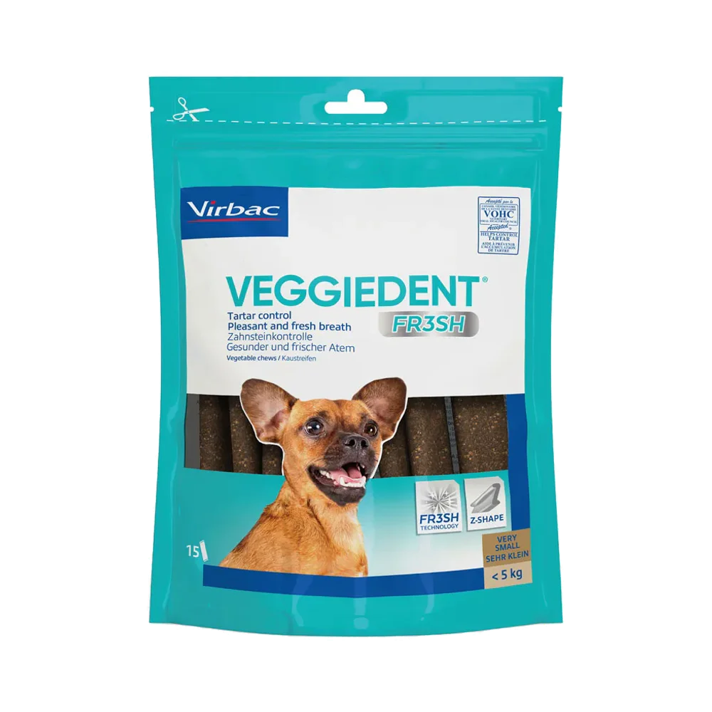 Virbac VeggieDent FR3SH Very Small XS tuggpinnar 15 st