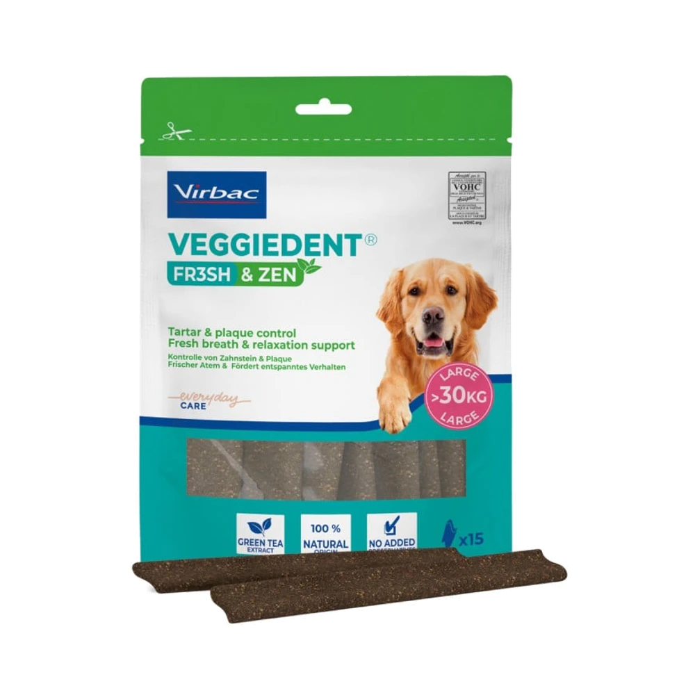 Virbac VeggieDent Zen Large >30 kg tuggpinnar 15 st