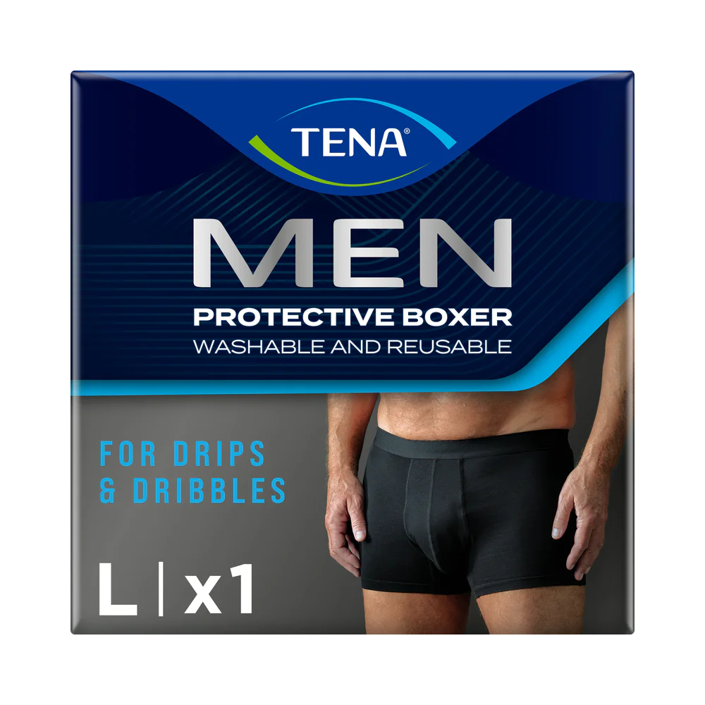 TENA Men Washable Protective Boxer svart L boxershorts 1 st
