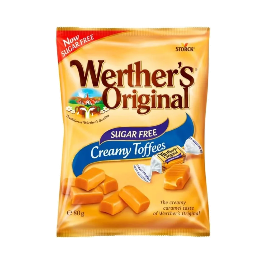 Werther’s Original Creamy Toffees Sockerfri gräddkolor 80 g