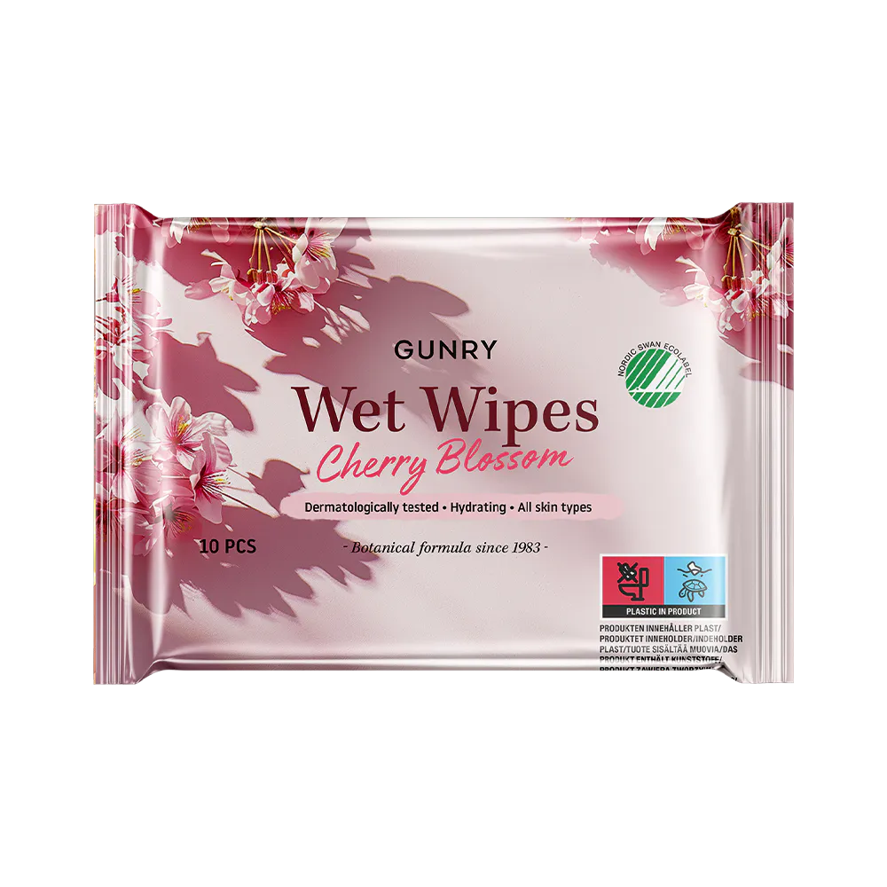 Gunry Wet Wipes Cherry Blossom Svanen våtservetter 10 st