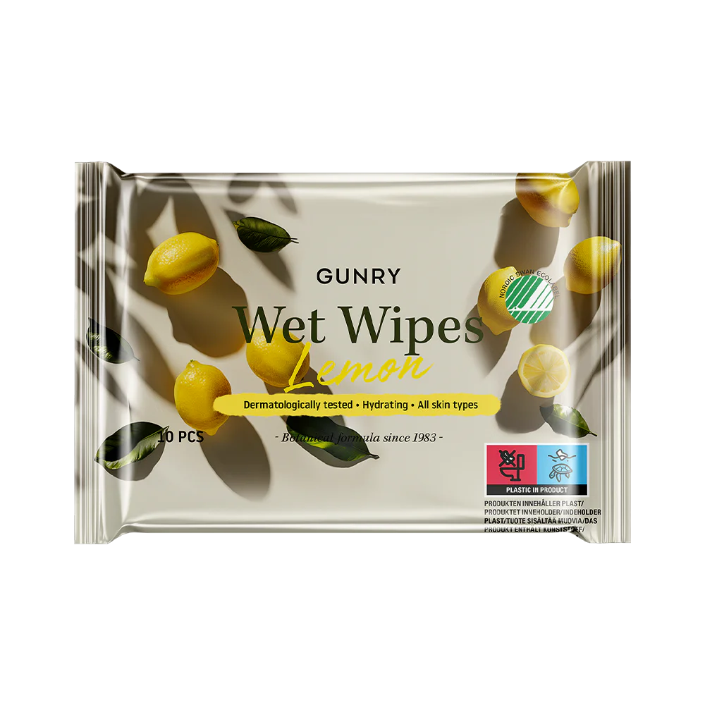 Gunry Wet Wipes Lemon Svanen våtservetter 10 st