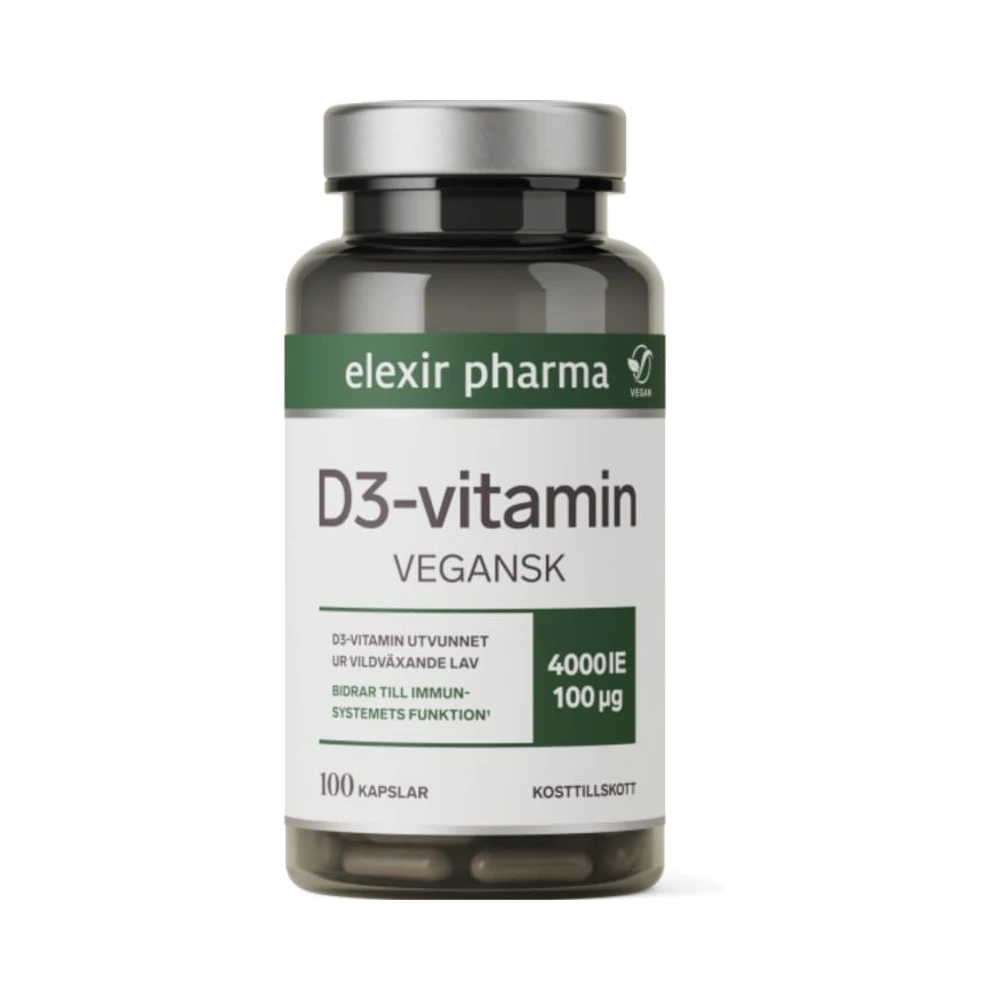 Elexir Pharma elexir D3-vitamin vegan 4000 IE 100 kapslar