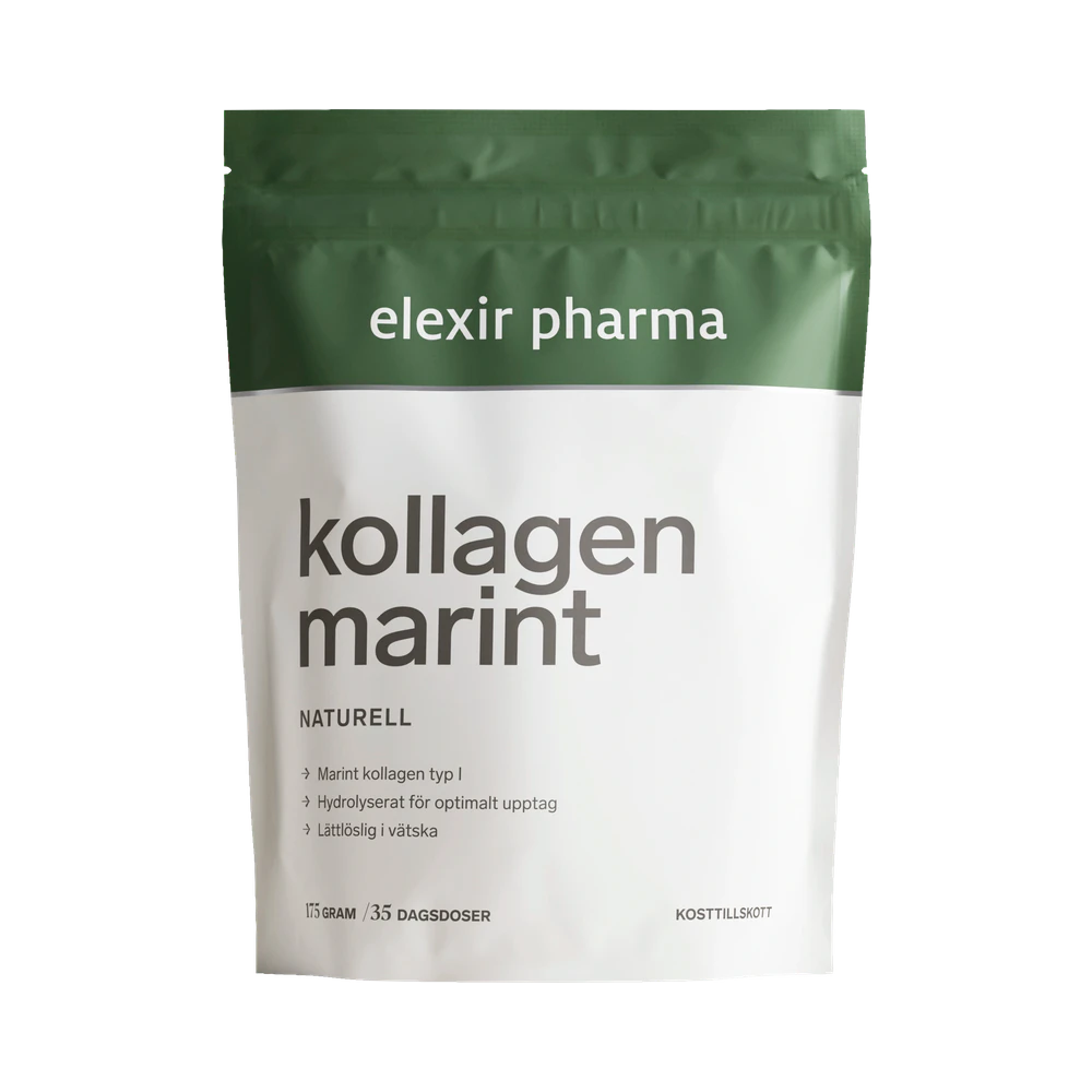 Elexir Pharma 100% Marint Kollagen pulver 175 g