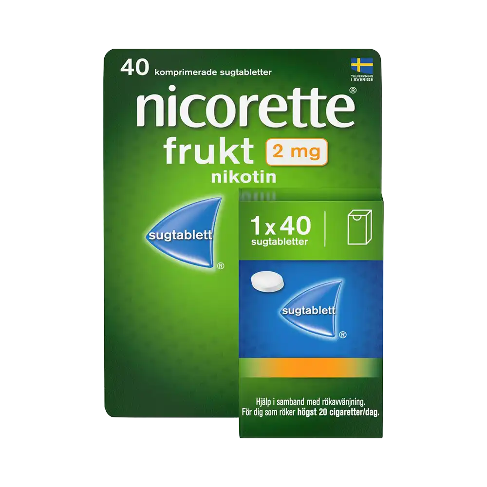 nicorette frukt 2 mg 40 sugtabletter