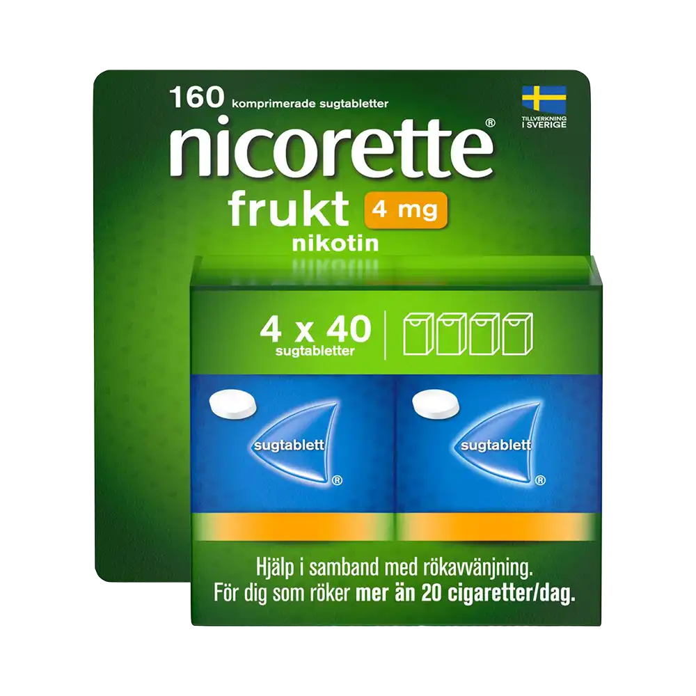 nicorette frukt 4 mg 160 sugtabletter