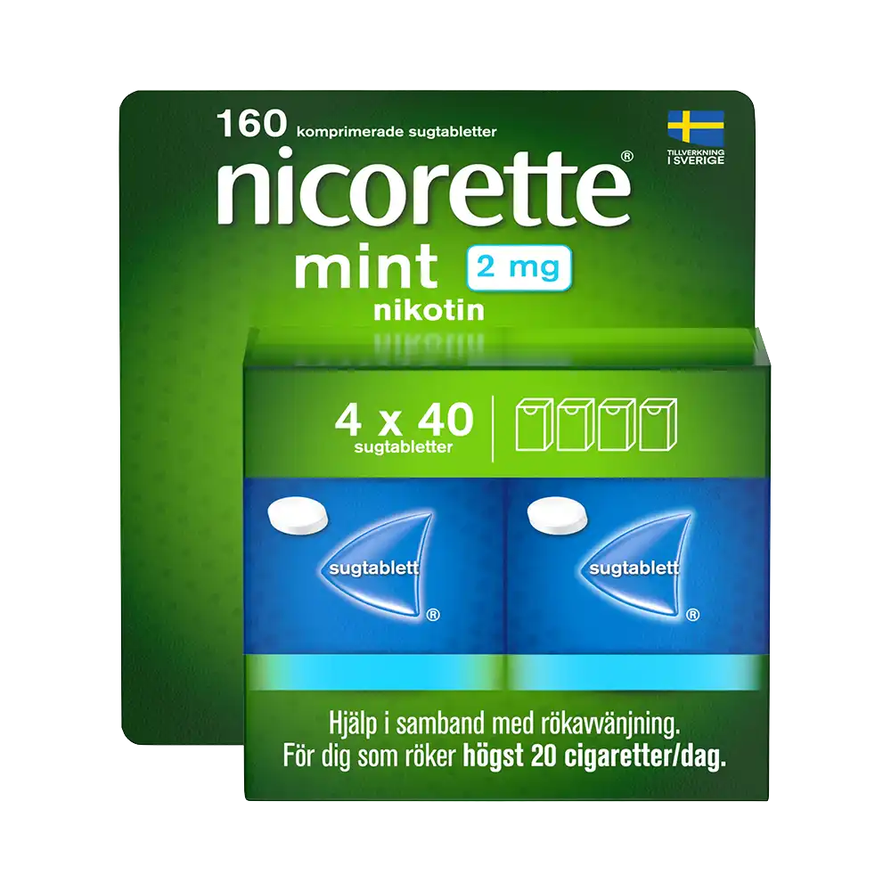 nicorette mint 2 mg nikotin 160 sugtabletter