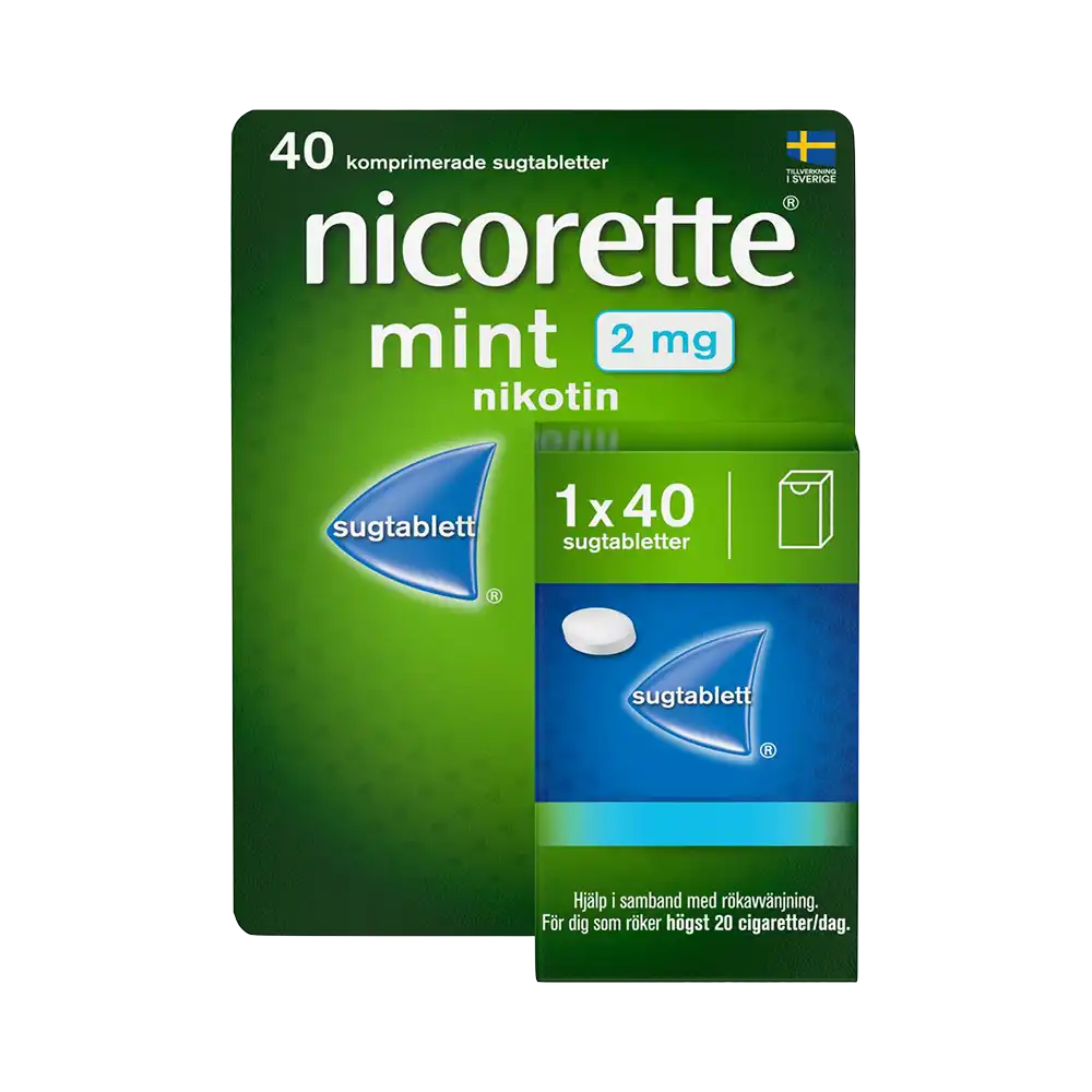 nicorette mint 2 mg nikotin 40 sugtabletter