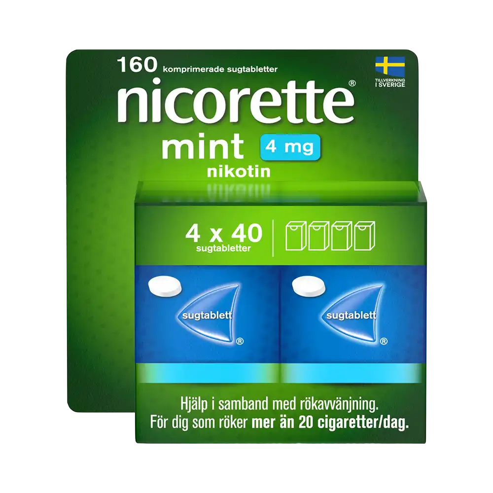 nicorette mint 4 mg nikotin 160 sugtabletter