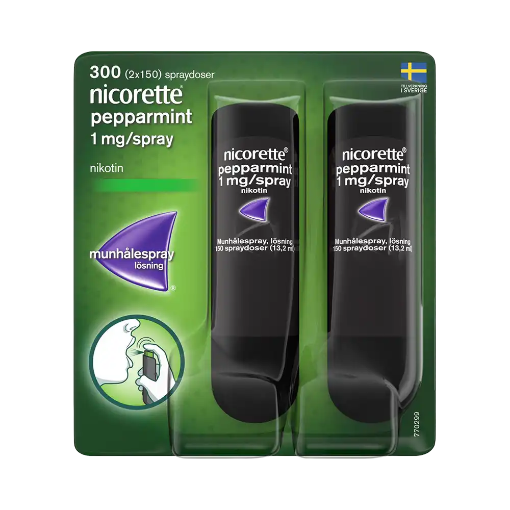nicorette pepparmint 1 mg-spray 300 spraydoser