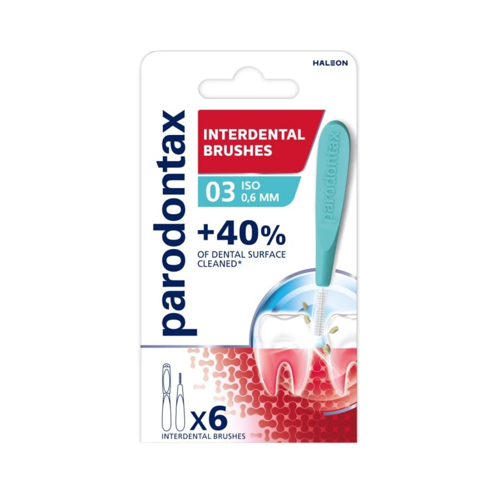 Parodontax 0,6 mm mellanrumsborste 6 st